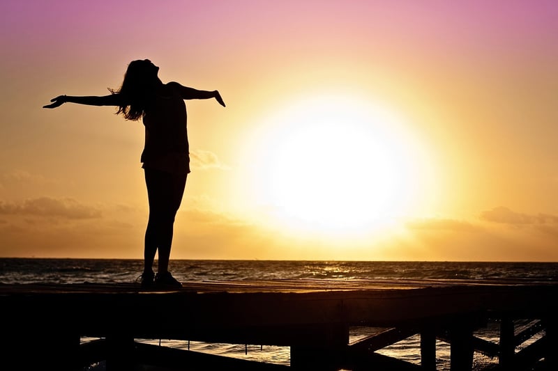Woman feeling empowered